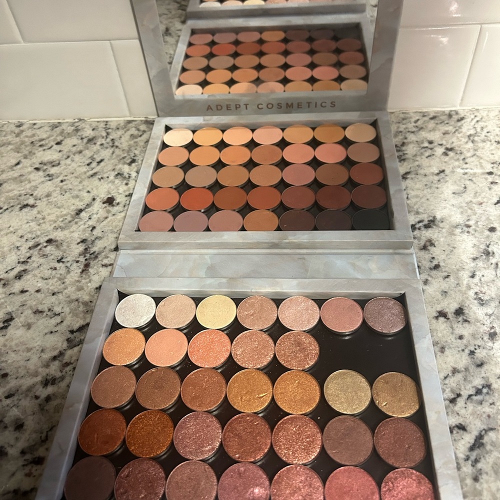 COLOURPOP 58 Pan Eyeshadow Lot Set Custom Adept Palette Shimmer & Matte Neutral